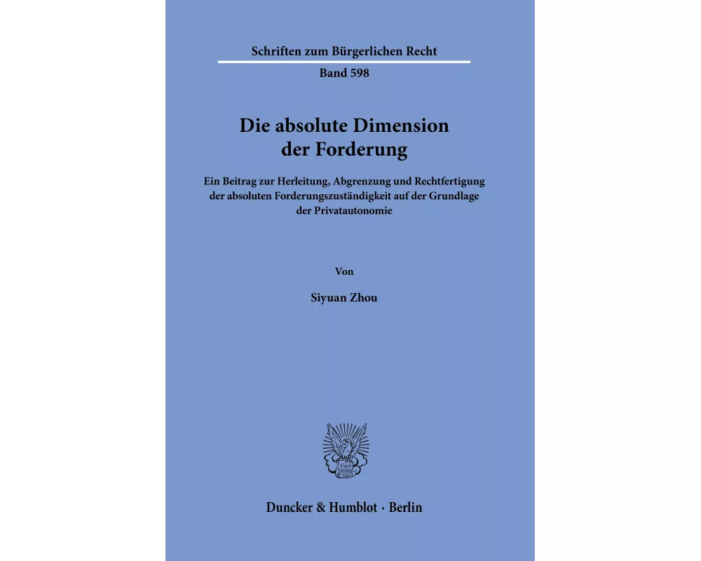 Die absolute Dimension der Forderung