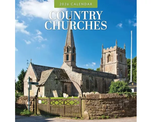 Country Churches 2026 Square Wall Calendar