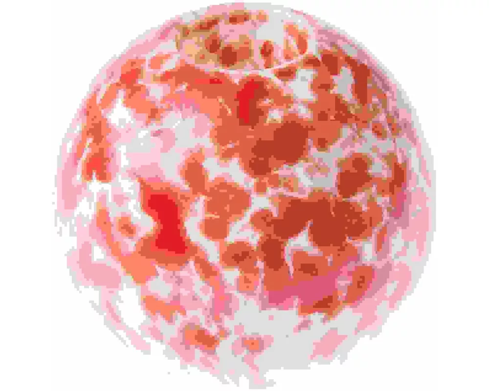 Porzellan Kerzenhalter Kugel, Rot-Weiß