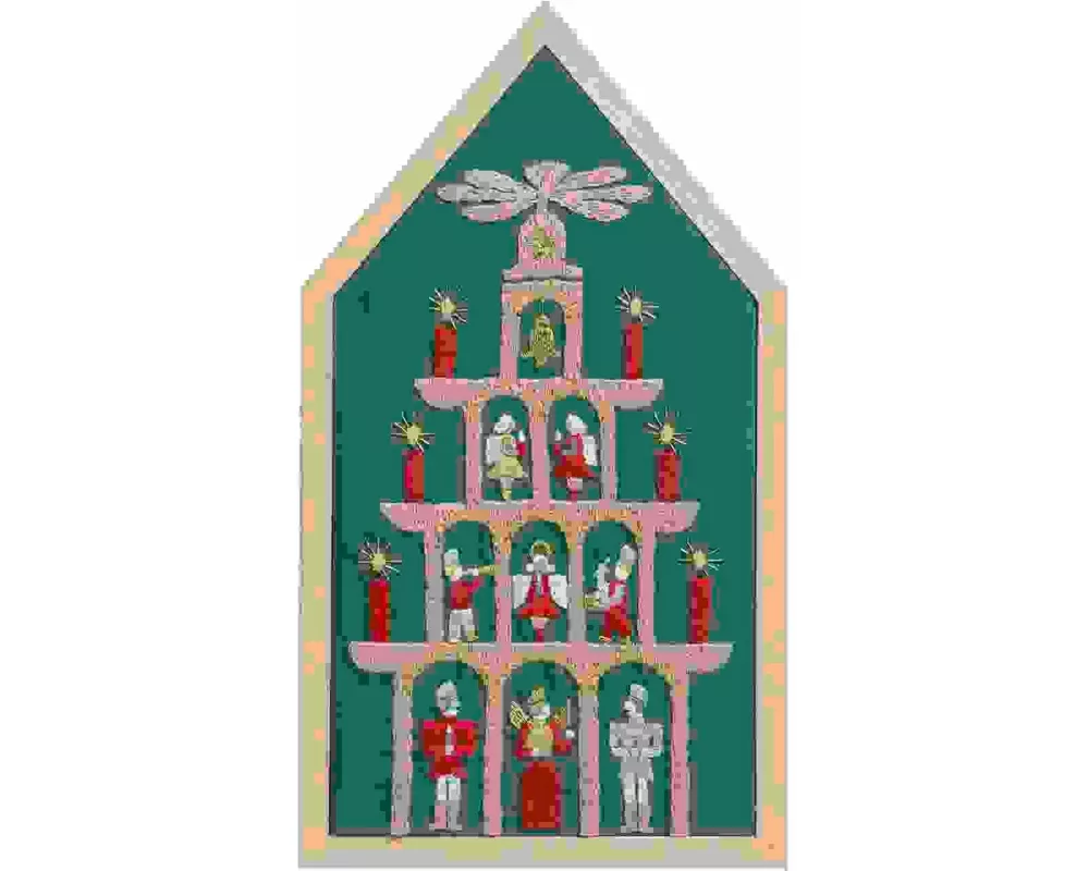 Stickpackung Vorgezeichnet, Weihnachtspyramide, FSC Mix