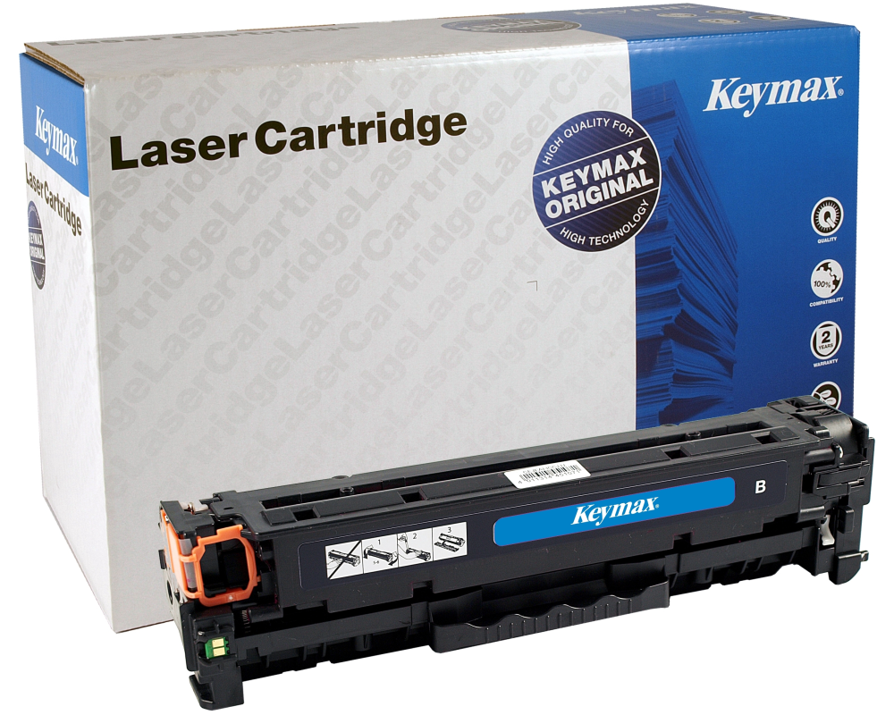 KEYMAX RMC-Toner-Modul schwarz CC530AKEY zu HP CLJ CP2025 3500 Seiten