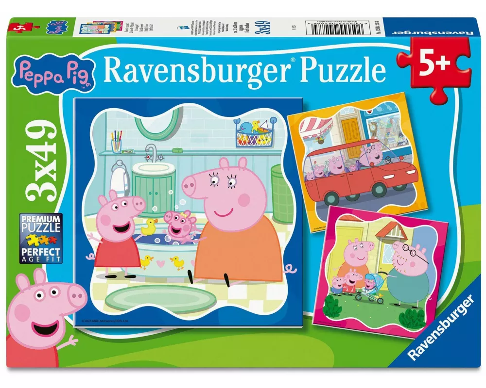 Kinderpuzzle 3x49 Teile - Familie zuerst!