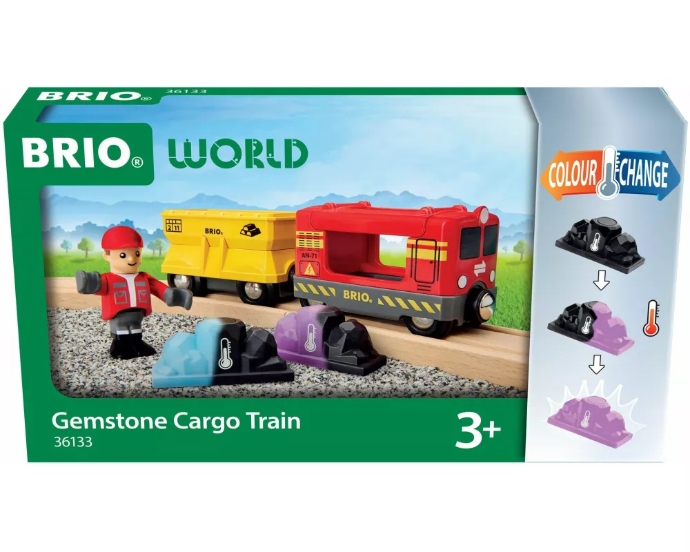 Güterzug mit Farbwechsel-Zubehör / Spielzeug-Eisenbahn - Edelstein mit Farbwechsel bei Kälte / Wärme / Zug für Kinder ab 3 Jahren