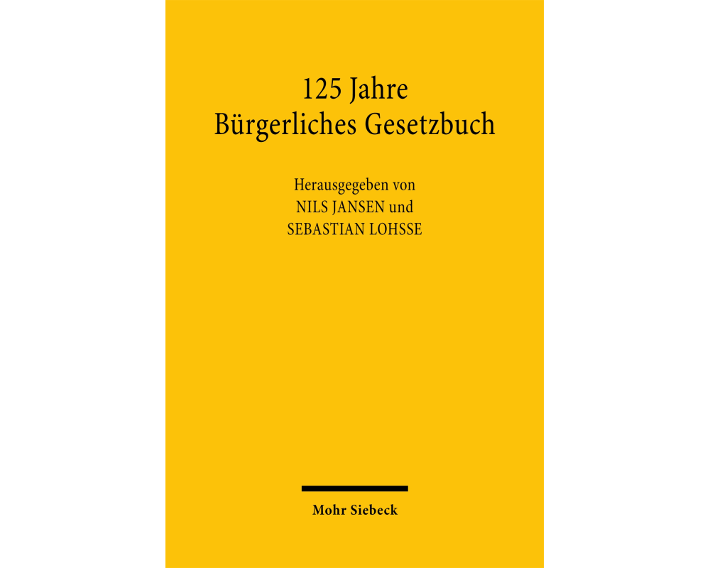 125 Jahre Bürgerliches Gesetzbuch