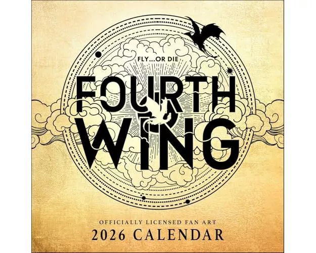 Fourth Wing Officially Licensed Fan Art 2026 Wall Calendar