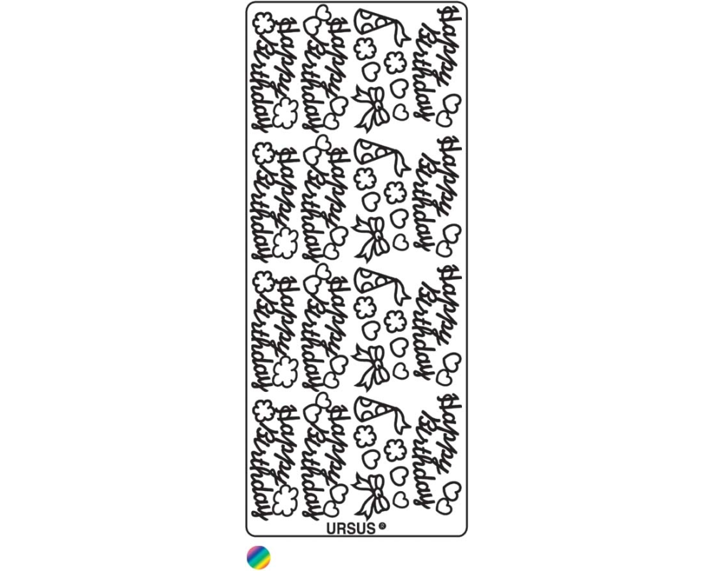 URSUS Kreativ Sticker 59160010 Happy Birthday multicolor
