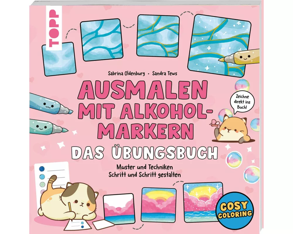 Ausmalen mit Alkoholmarkern - das Übungsbuch
