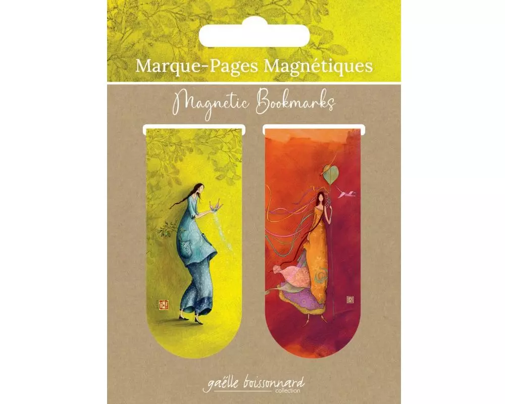 Cart Lesezeichen Gaelle Boissonnard Gelb/Rot, 2 Magnete