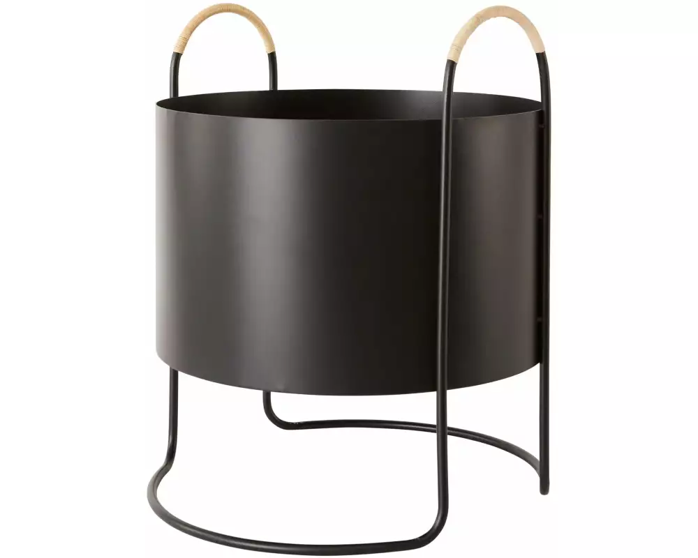 OYOY Blumentopf Maki niedrig 42 x 50 cm, Schwarz