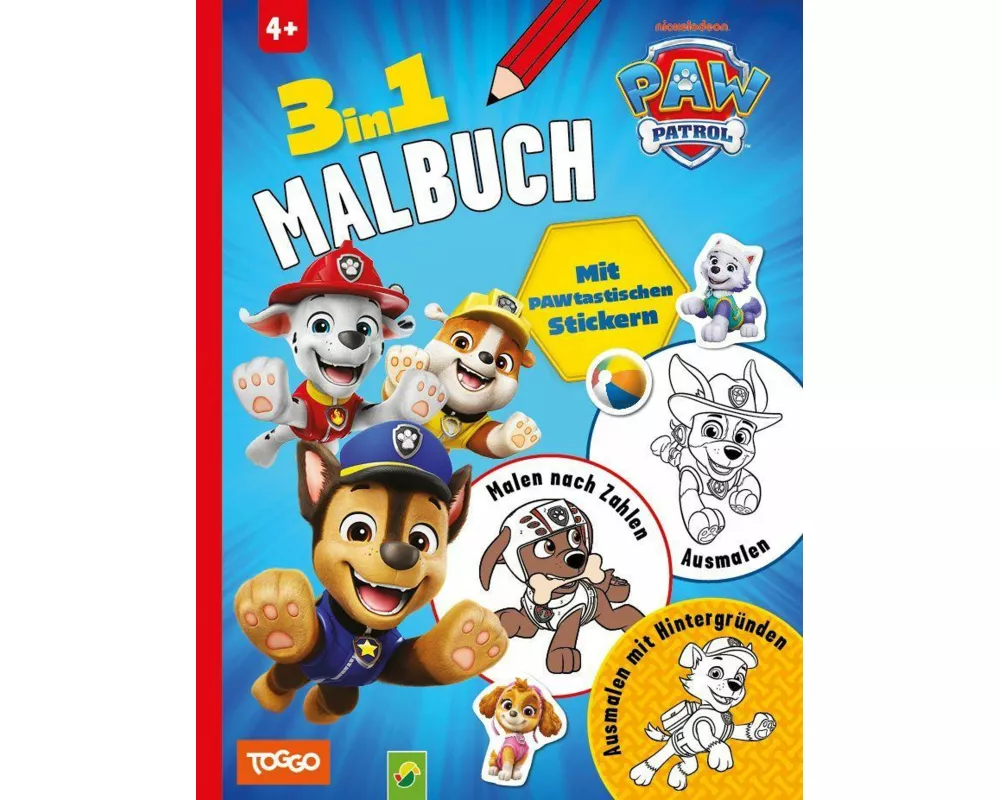 PAW Patrol 3-in-1 Malbuch I Ab 4 Jahren