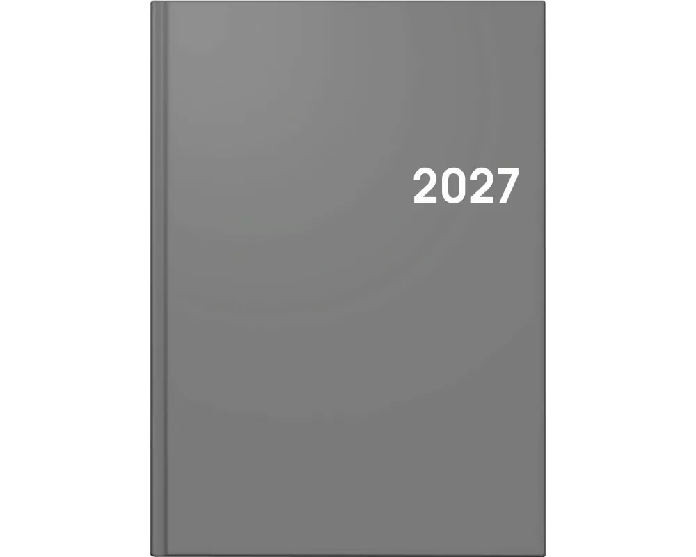 BRUNNEN 1079561637 Buchkalender Mod. 795 2027 A5, Kunststoff, grau