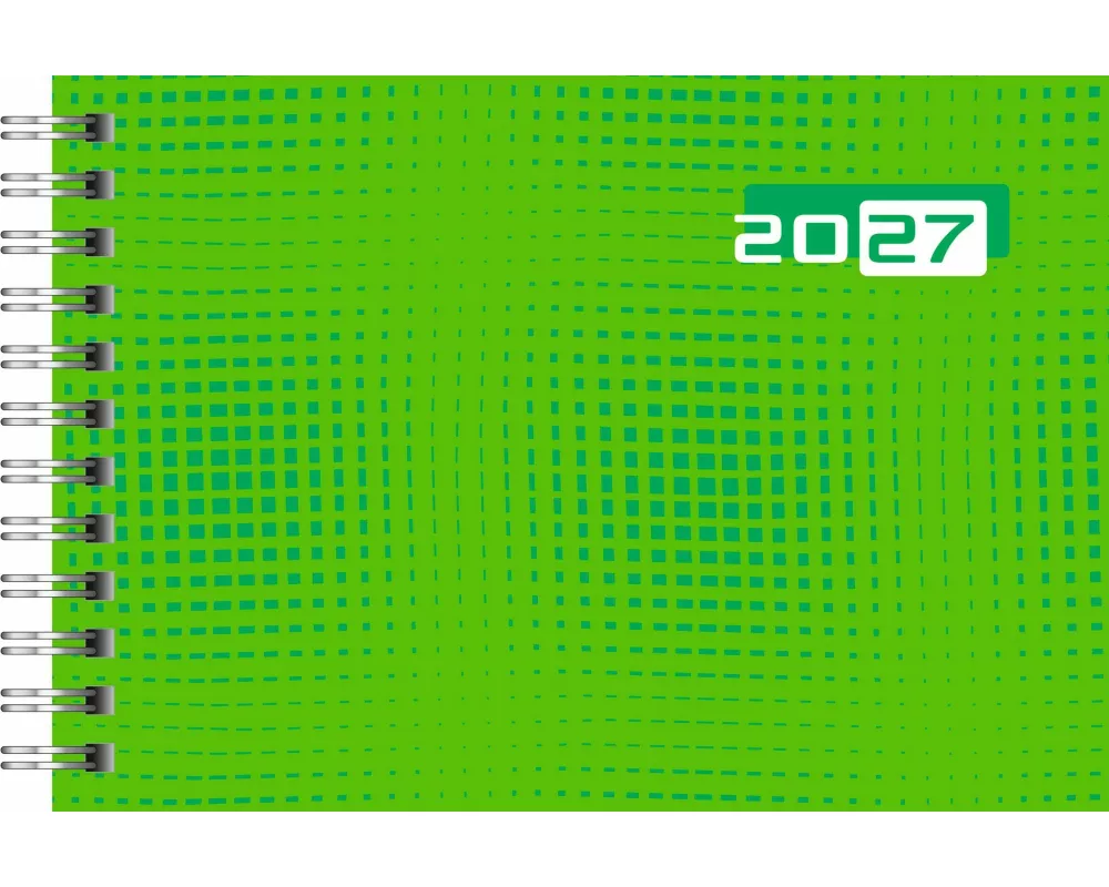 rido/idé 7017107017 Taschenkalender Mod. Septimus 2027 A6 quer, Papier, grün