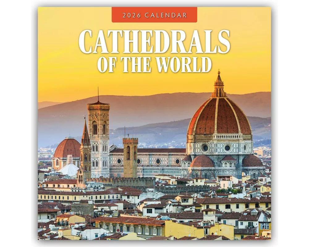 Cathedrals of the World 2026 Square Wall Calendar