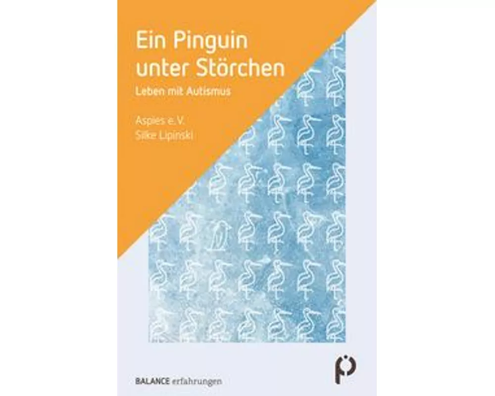 Ein Pinguin unter Störchen