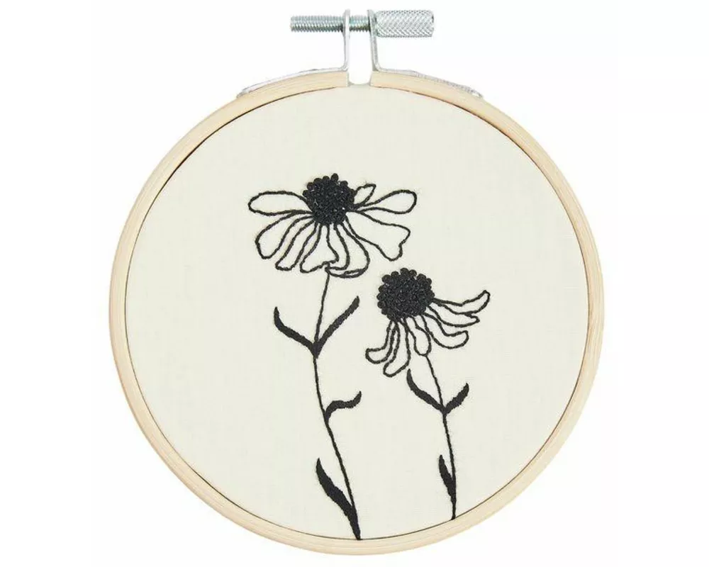 Stickpackung Vorgezeichnet, Echinacea, Ø 10 cm