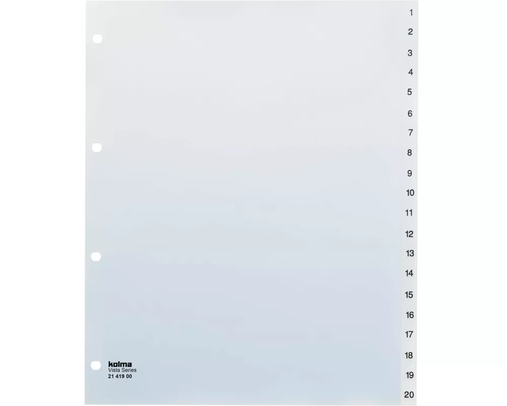Kolma Register A4 Vista XL 1-20