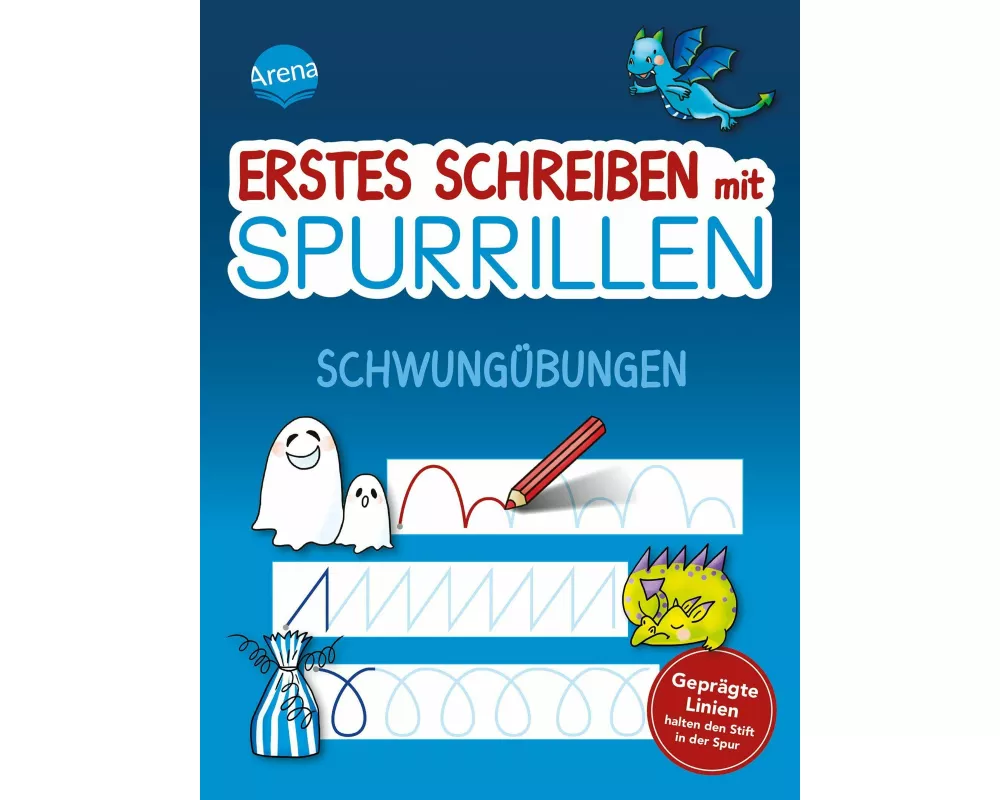 Erstes Schreiben mit Spurrillen. Schwungübungen