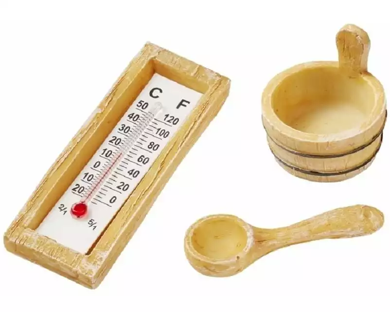 HobbyFun Mini-Utensilien Sauna Zubehör 3-teilig