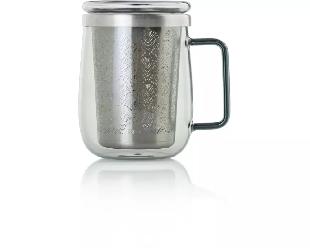 AdHoc Tee-Set Yuna 560 ml, 1 Stück, Silber/Transparent