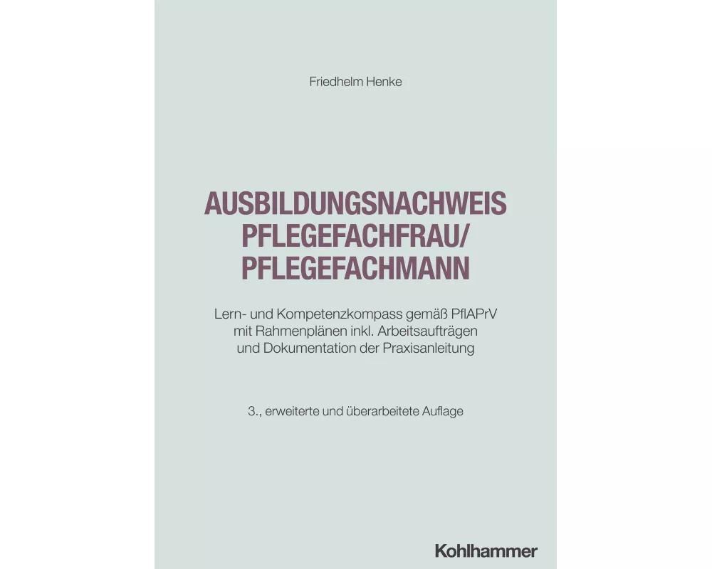 Ausbildungsnachweis Pflegefachfrau/Pflegefachmann