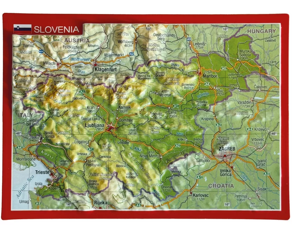 Reliefpostkarte Slowenien