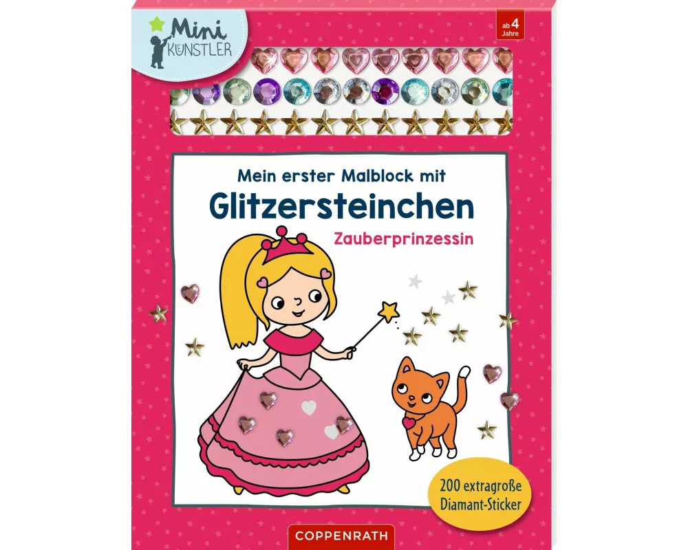 Mein erster Malblock mit Glitzersteinchen – Zauberprinzessin