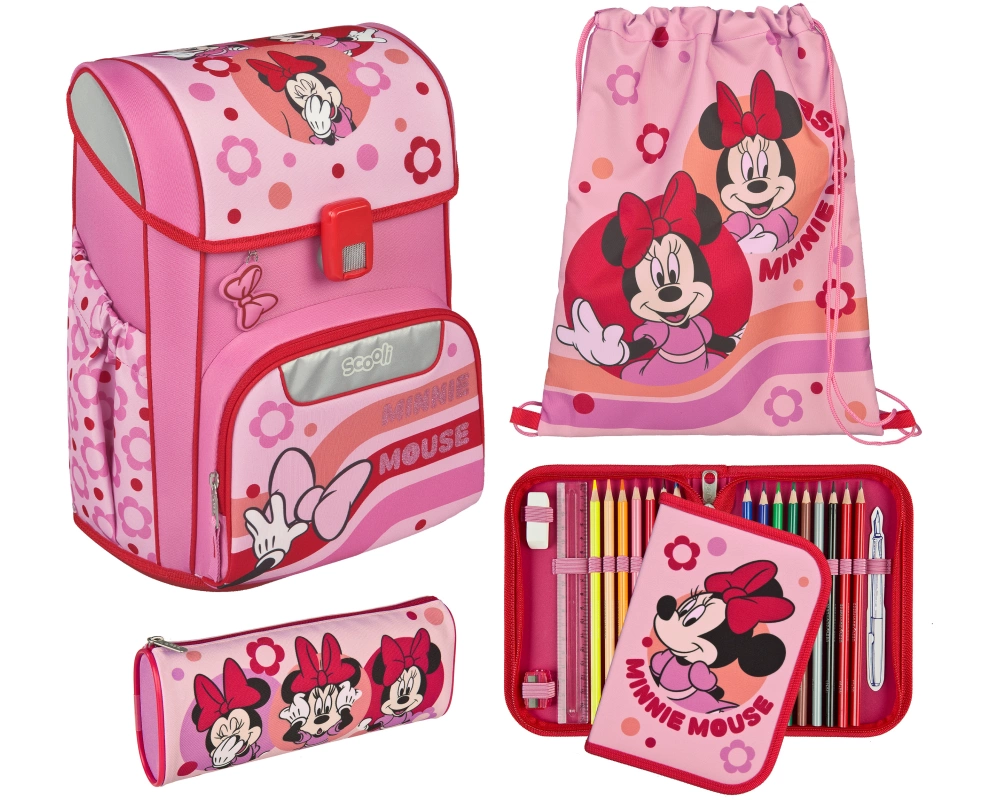 SCOOLI Schulthek-Set EasyStart MIUZ8256 Minnie Mouse 5-teilig