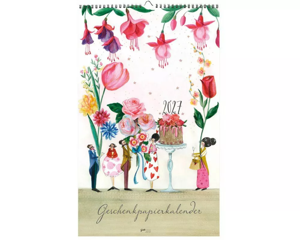 Geschenkpapierkalender Blumen 2027