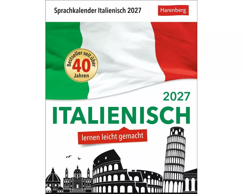 Italienisch Sprachkalender 2027 - Italienisch lernen leicht gemacht - Tagesabreißkalender