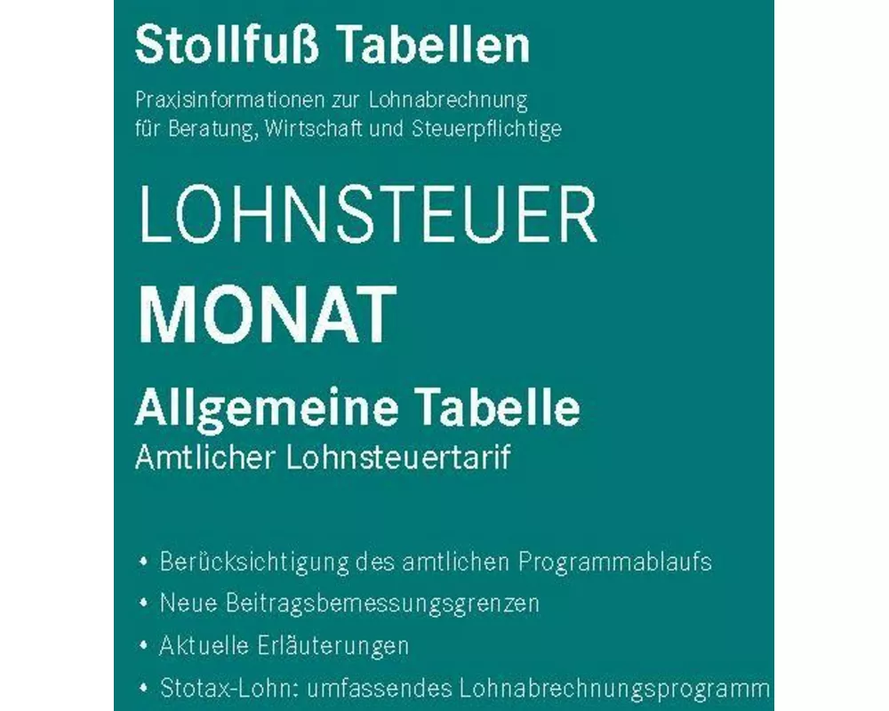 Tabelle, Lohnsteuer 2026 Monat
