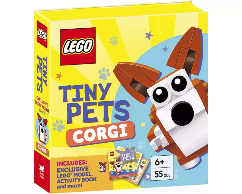 LEGO Books. Tiny Pets: Corgi (with exclusive corgi mini-build, paper crafts, stickers and activity book)
