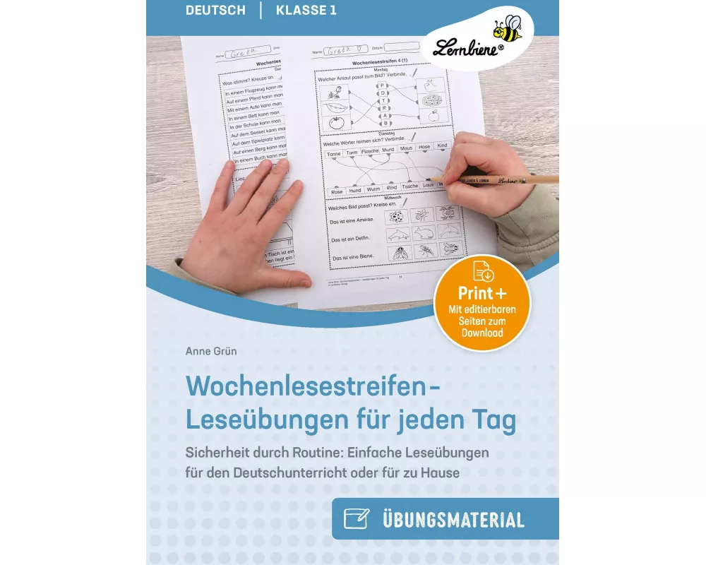 Wochenlesestreifen - Leseübungen für jeden Tag