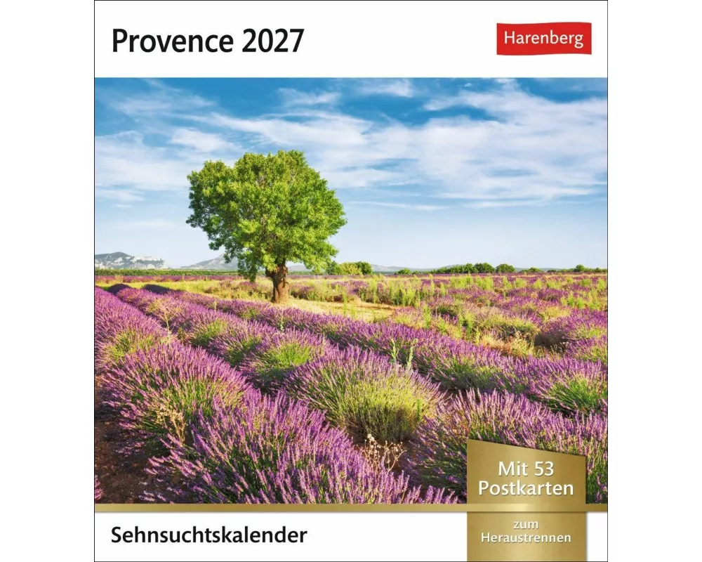 Provence Sehnsuchtskalender 2027 - Wochenkalender mit 53 Postkarten