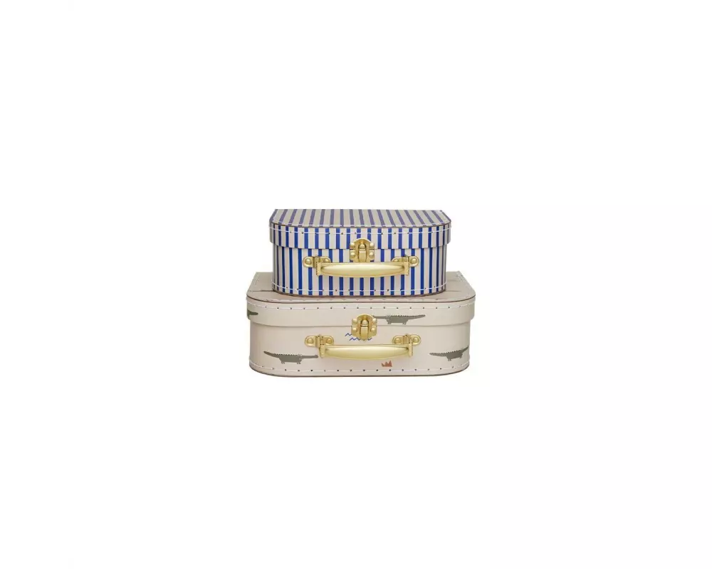 OYOY Spielzeugkoffer Crocodile 2 Stück