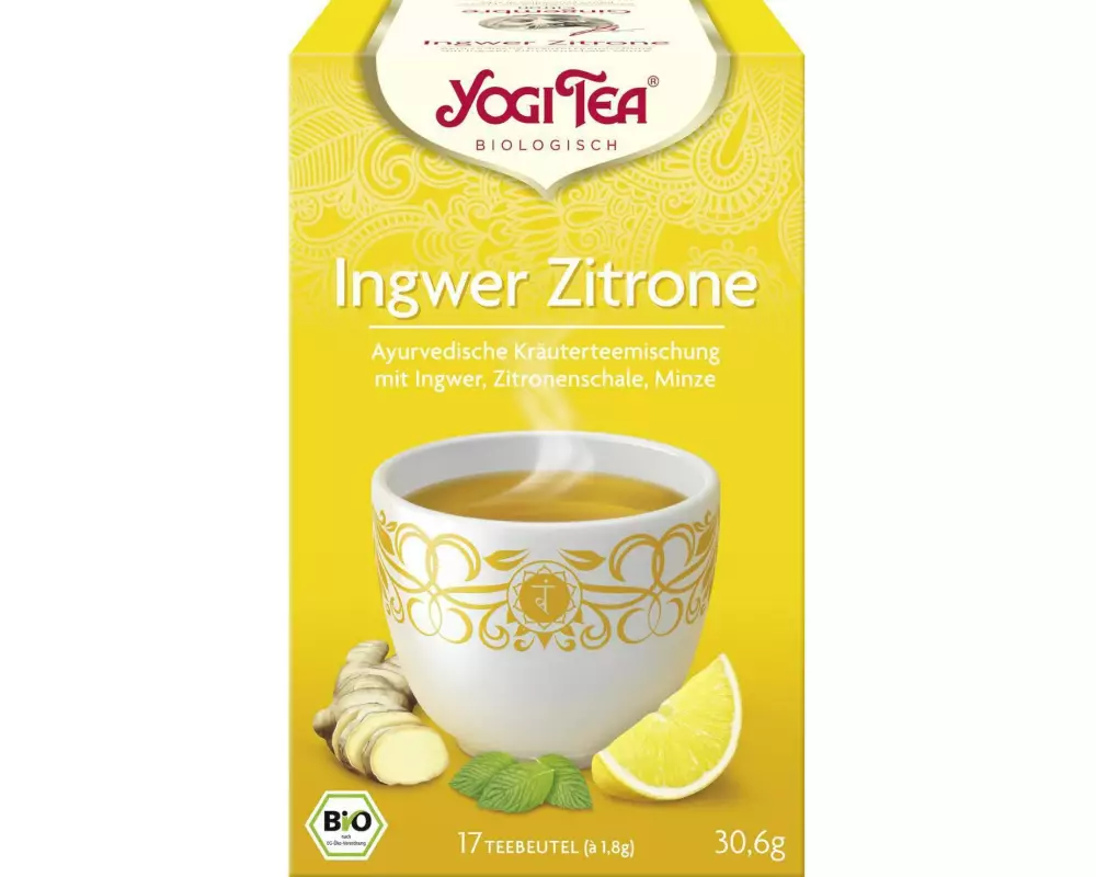 Yogi Tea Teebeutel Bio Kräutertee Ingwer Zitrone Tee Pack 17 x 1.8 g