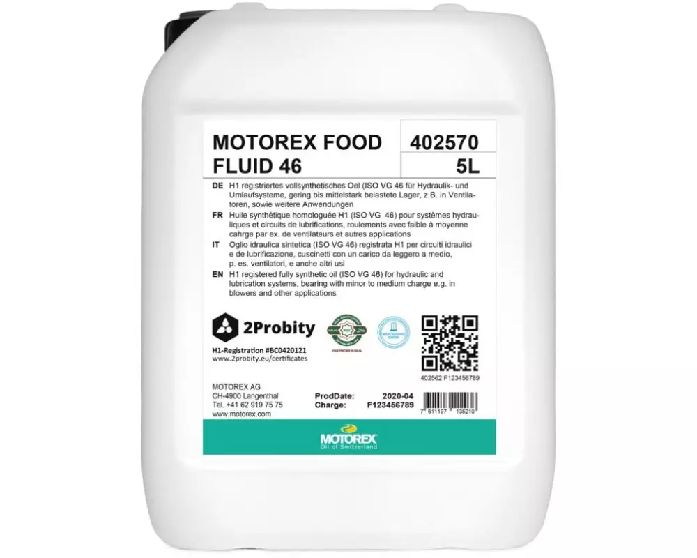 Motorex Hydrauliköl Food Fluid 46, 5 l
