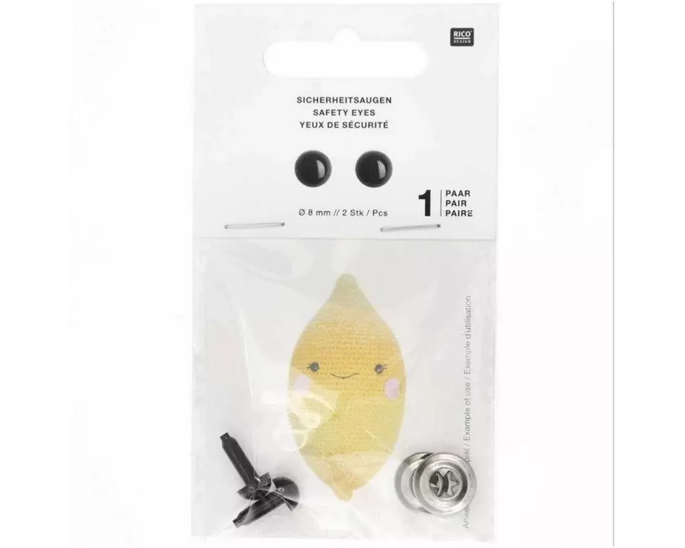 Rico Design Sicherheitsaugen 8 mm 2 Stück