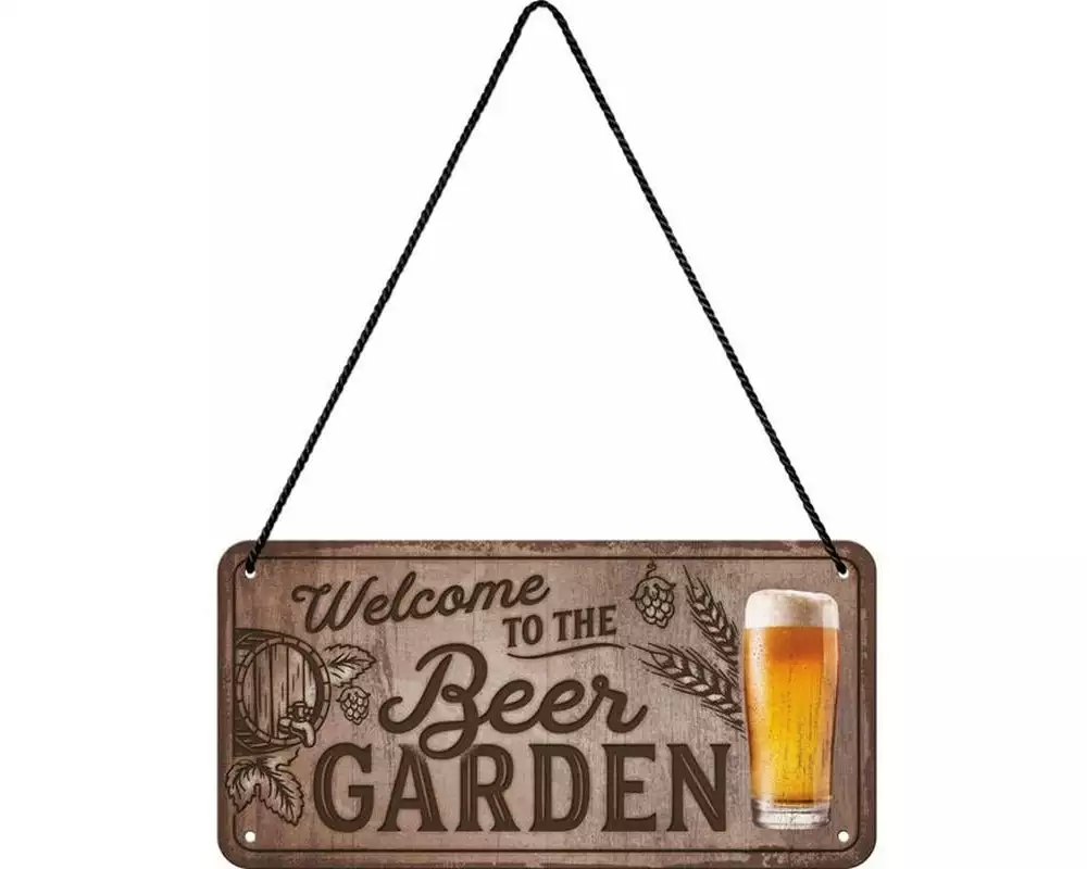 Nostalgic Art Schild Welcome to the Beer 20 x 10 cm, Metall