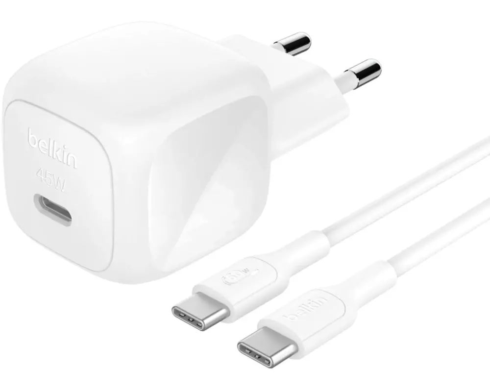 Belkin USB-Wandladegerät BoostCharge mit Kabel Weiss