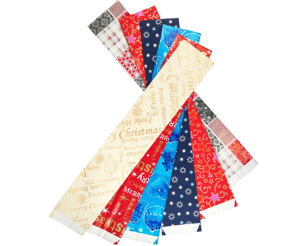 NEUTRAL Flaschenbeutel 9x7x48cm 953 Motive ass. X-MAS 6 Stück