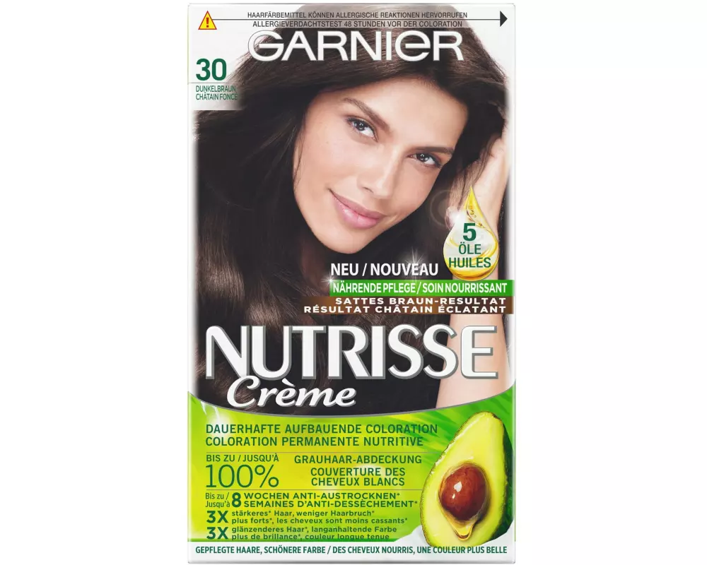 Garnier Haarcoloration Nutrisse Crème 30 Dunkelbraun