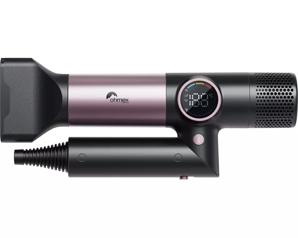 OHMEX Haartrockner OHM-RCY-2830D Schwarz/Dunkelrosa