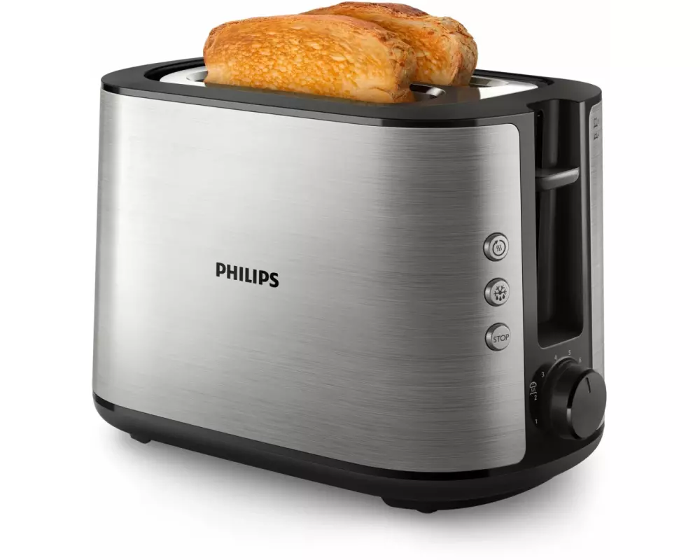 Philips Toaster Viva Collection Edelstahl/Schwarz