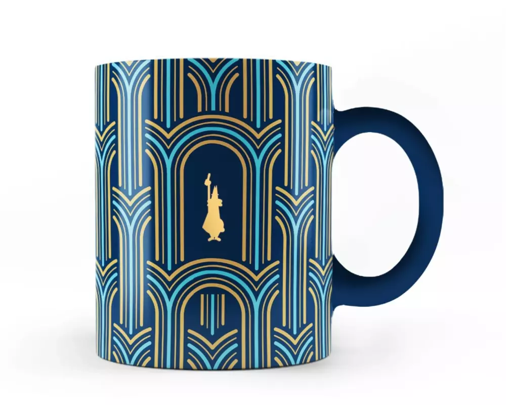 Bialetti Universaltasse Deco Glam 330 ml, 1 Stück, Blau