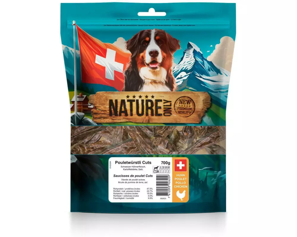 NATUREonly Kausnack Pouletwürstli Cuts 700 g
