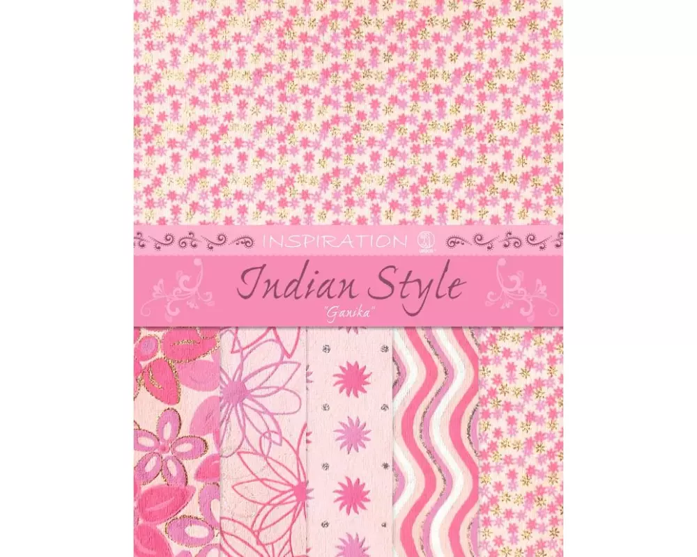 URSUS Bastelpapier Indian Style Ganika 21.6 x 28 cm, 100 g/m²
