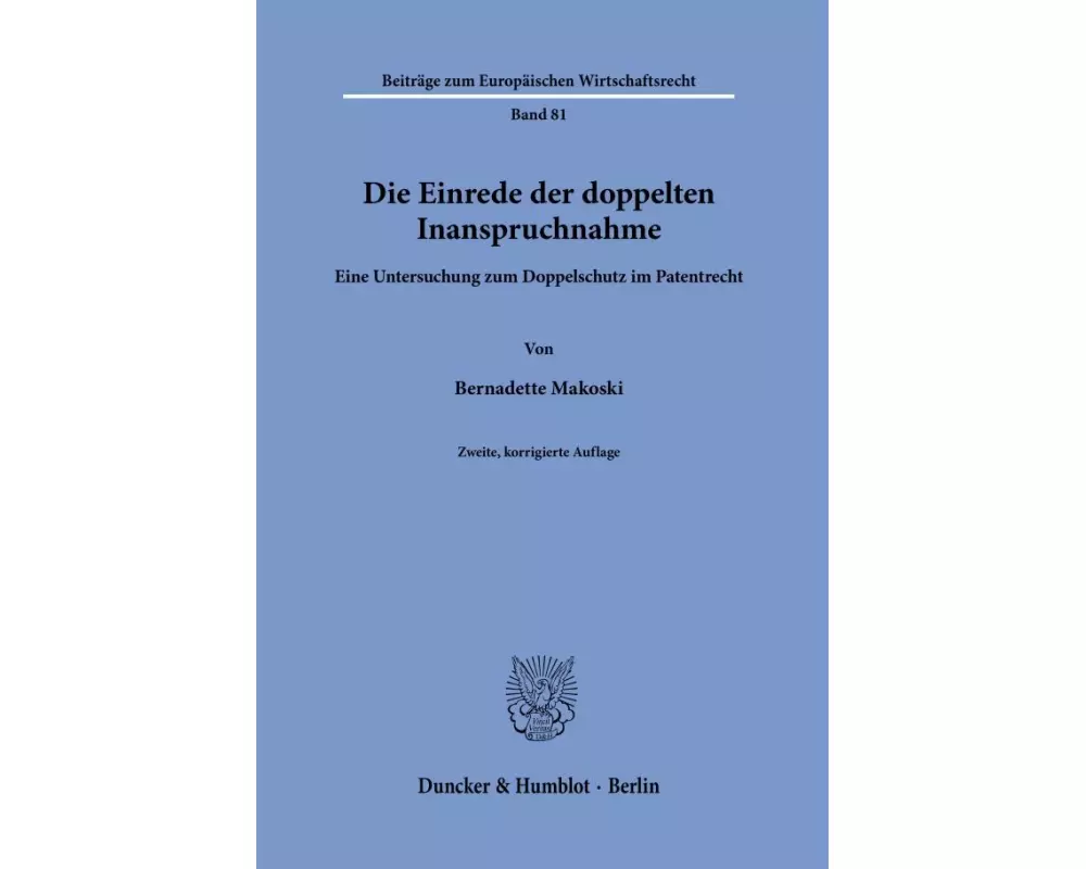 Die Einrede der doppelten Inanspruchnahme