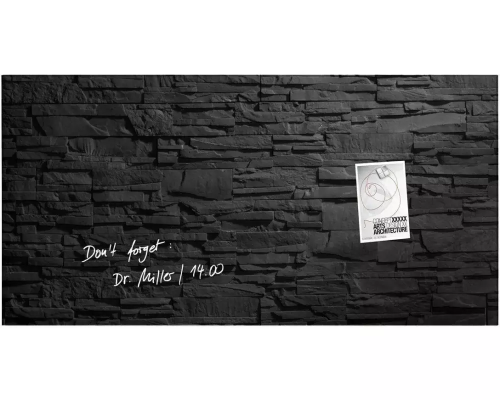 Sigel Magnethaftendes Glassboard artverum 46 cm x 91 cm, Anthrazit