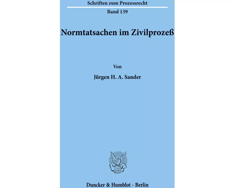 Normtatsachen im Zivilprozeß