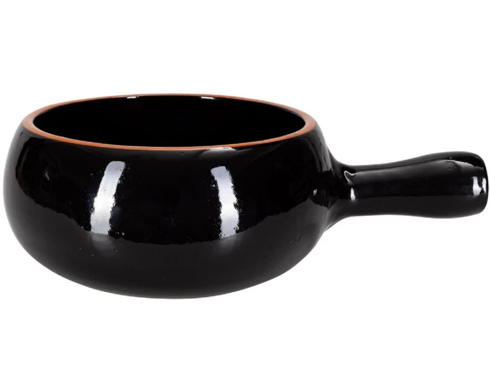 Nouvel Fondue-Caquelon Bombata-Nero-Shine, Ø 22 cm, Schwarz